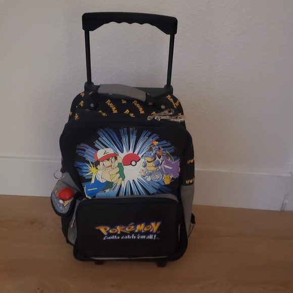 Vintage Nintendo Pokemon Rolling Backpack 1999.